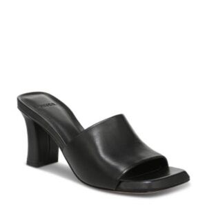 Vince lulu square toe Heeled leather mules